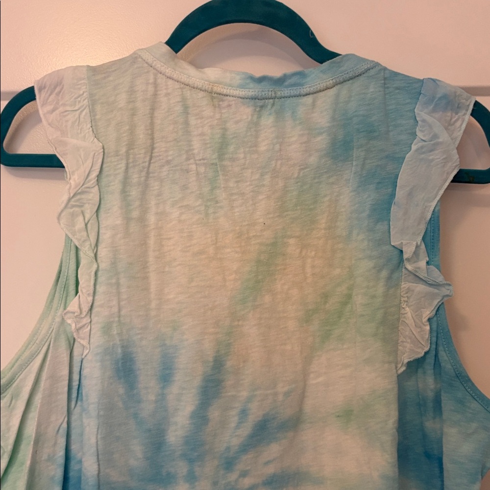 Know rose ruffle detail tie dye tank top - Picture 6 of 7